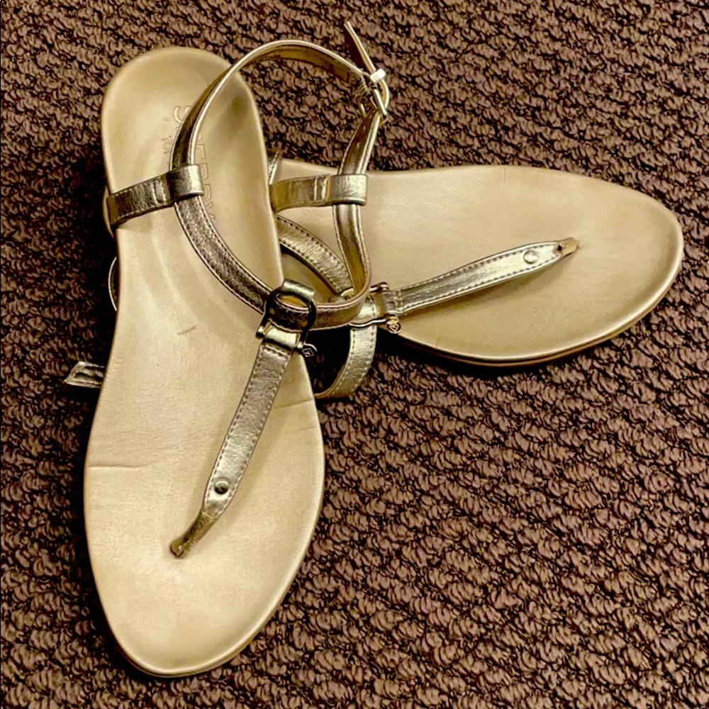 Sperry gold sandals women’s size 8, GUC